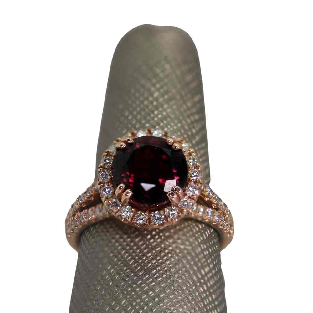 10KP Gold Rhodolite Garnet Filigree Ring cheapest