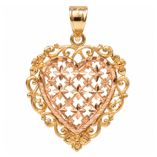 14K Two-Tone Gold Ornate Filigree Heart Pendant – 2.1G
Gold & Silver Pawn Shop