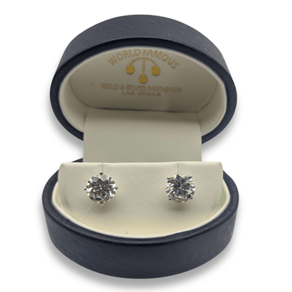 14K White Gold 0.7G Diamond Earrings