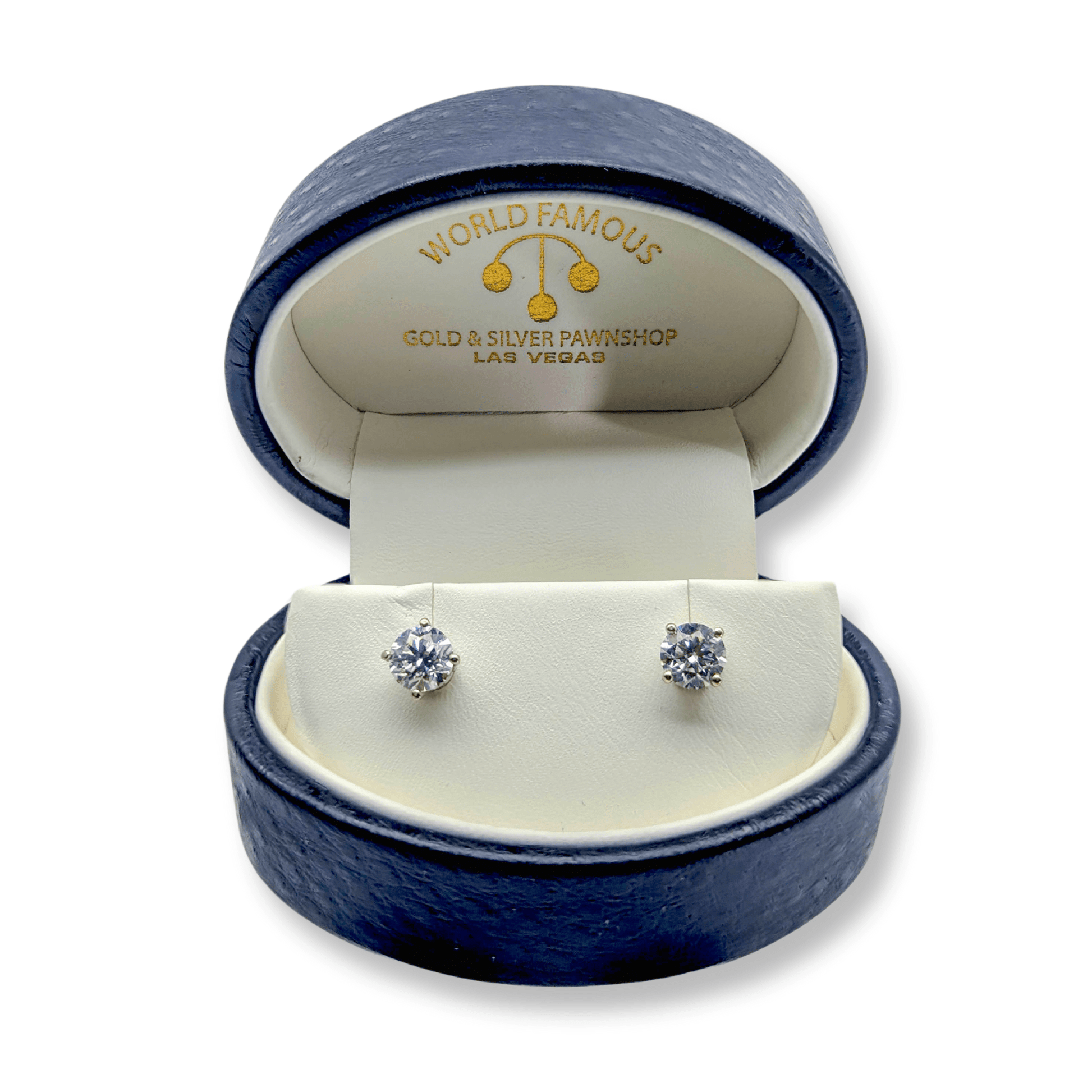 14K White Gold 1.2G Diamond Earrings