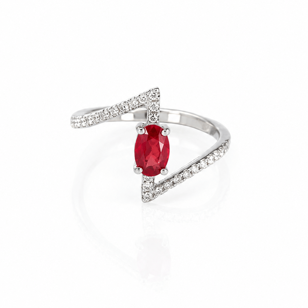 14K White Gold Ruby & Diamond Bypass Ring
Gold & Silver Pawn Shop