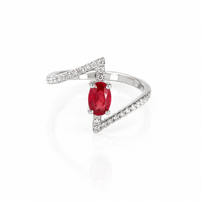 14K White Gold Ruby & Diamond Bypass Ring
Gold & Silver Pawn Shop