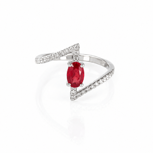 14K White Gold Ruby & Diamond Bypass Ring
Gold & Silver Pawn Shop