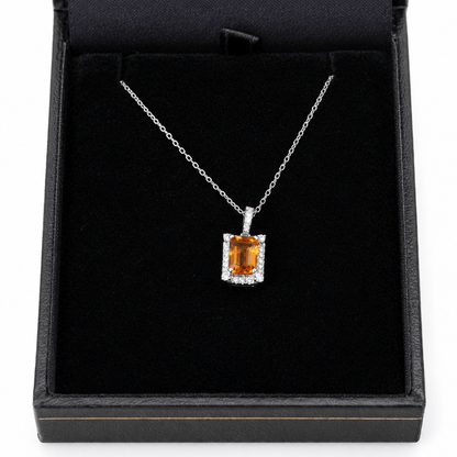 14K White Gold Citrine & Diamond Halo Pendant Necklace
Gold & Silver Pawn Shop