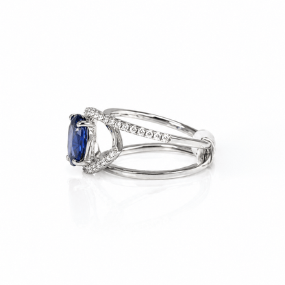 14K White Gold 2.40 CT Sapphire & Diamond Split Shank Ring
Gold & Silver Pawn Shop