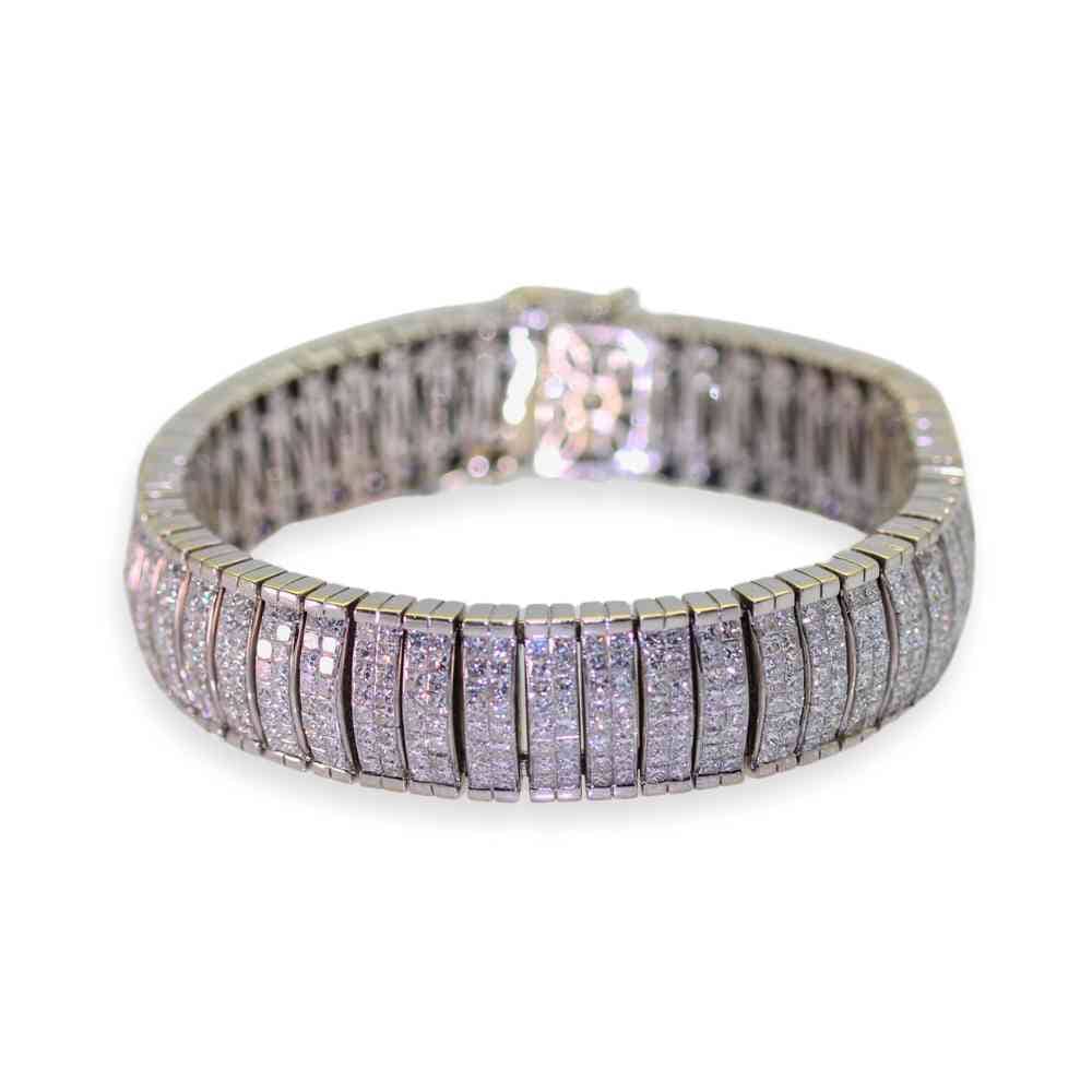 14K White Gold Diamond Bracelet Thumbnail