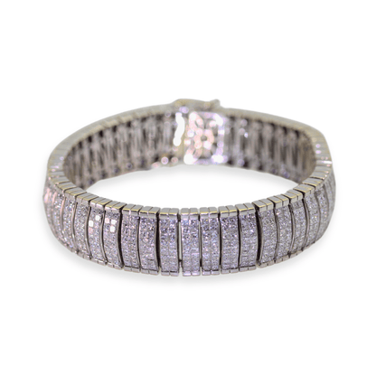 14K White Gold Diamond Bracelet