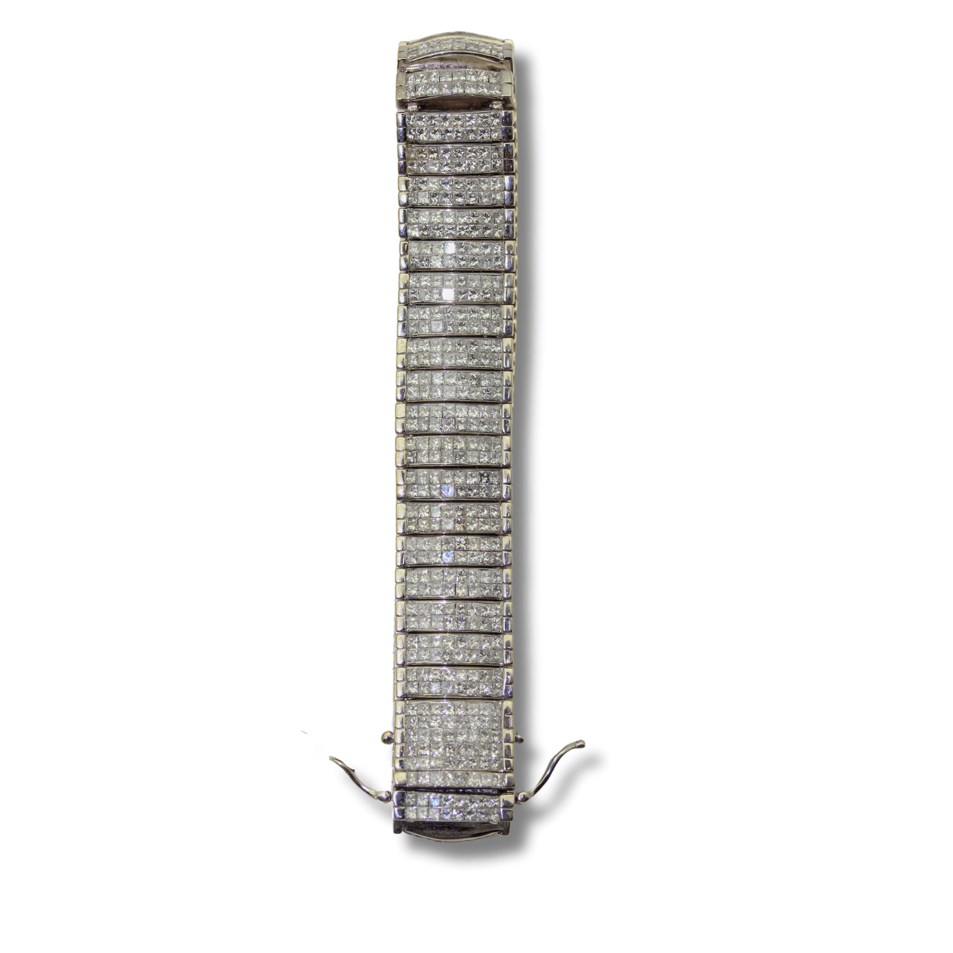 14K White Gold Diamond Bracelet Display View