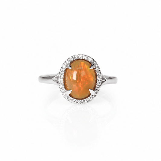 14K White Gold Opal & Diamond Halo Ring
Gold & Silver Pawn Shop