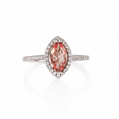 14K White Gold Pink Tourmaline & Diamond Halo Ring
Gold & Silver Pawn Shop