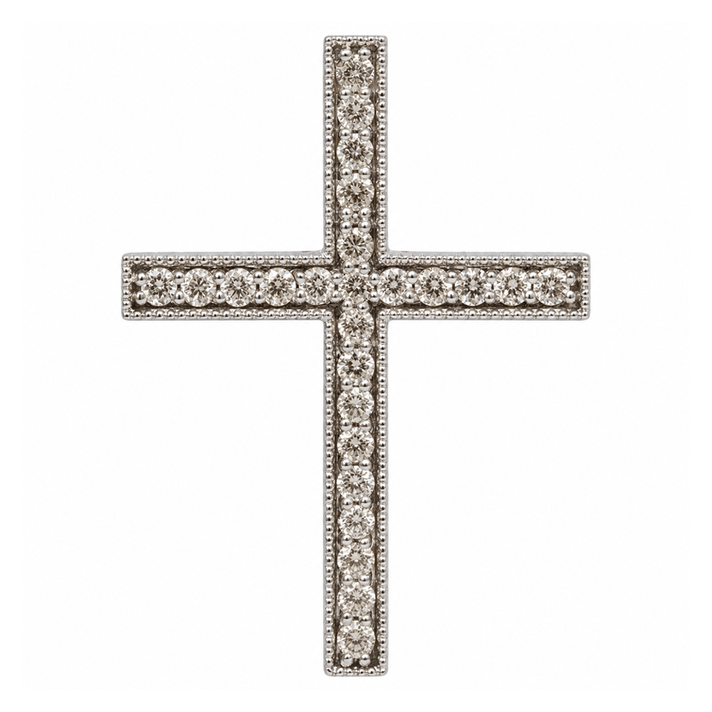 14K White Gold 0.50 CTW Diamond Milgrain Cross Pendant – 2.5g
Gold & Silver Pawn Shop