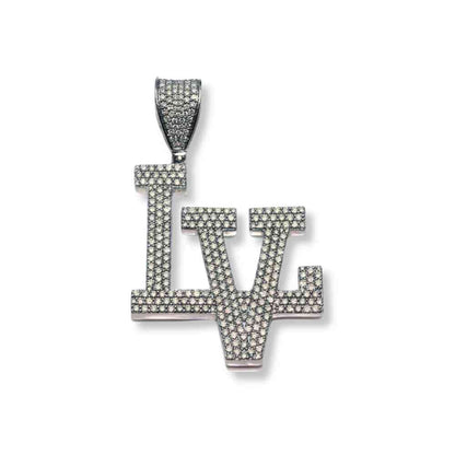 14K White Gold 69G Diamond LV Pendant Thumbnail