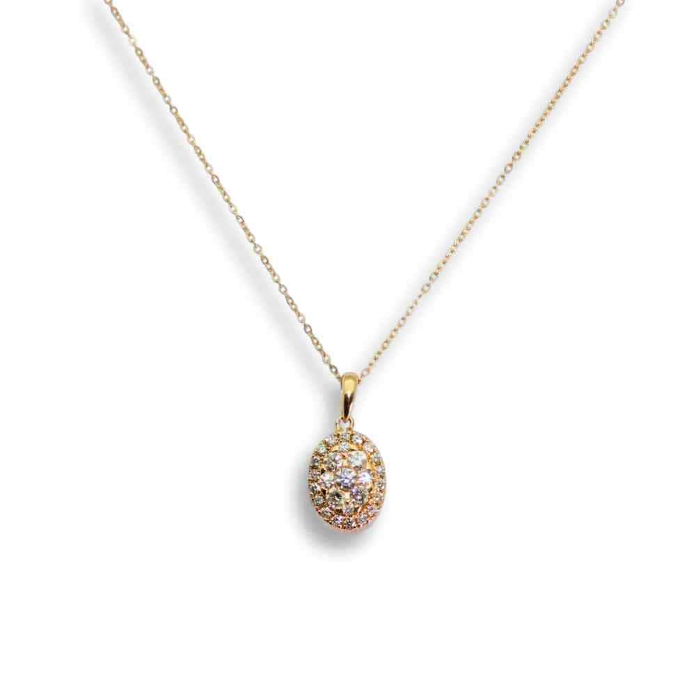 14K Yellow Gold 1.63G Diamond Pendant Necklace Thumbnail