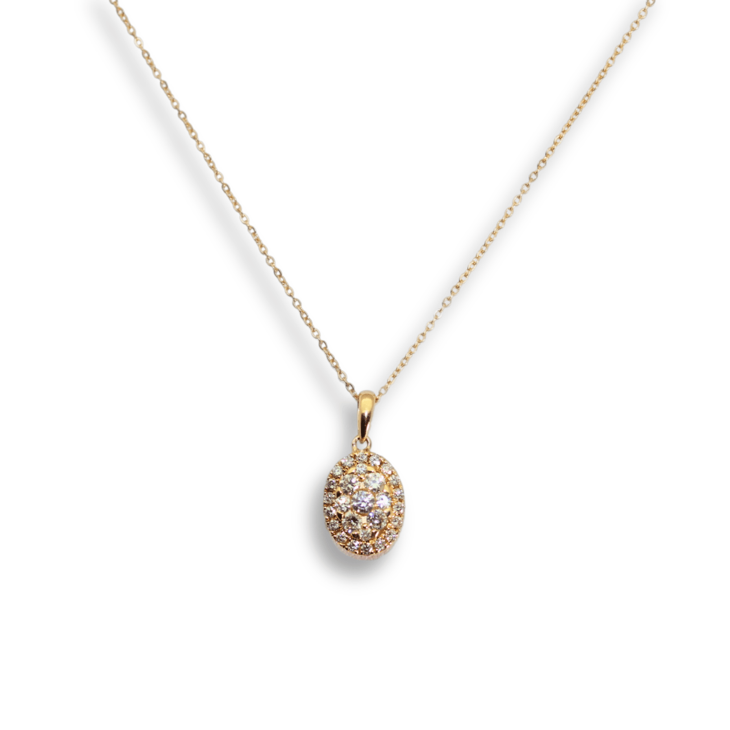 14K Yellow Gold 1.63G Diamond Pendant Necklace