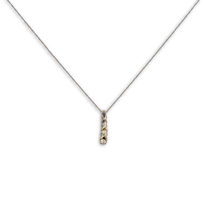 14K Yellow Gold 1.7G Diamond Pendant Necklace Thumbnail