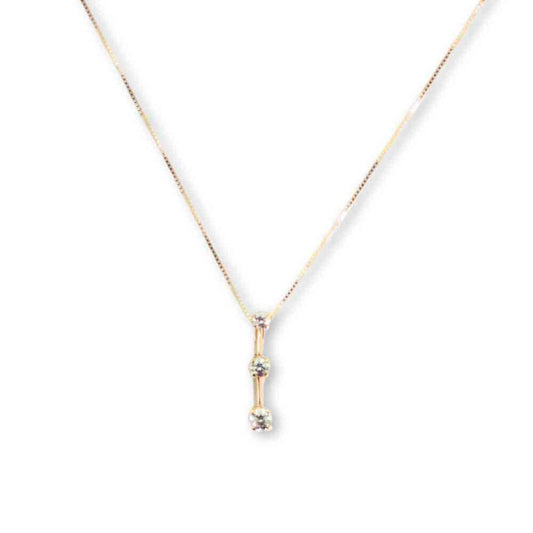 14K Yellow Gold 1.9G Diamond Pendant Necklace Thumbnail