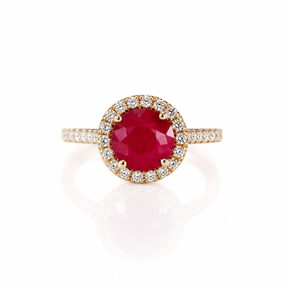 14K Yellow Gold Ruby & Diamond Halo Ring
Gold & Silver Pawn Shop