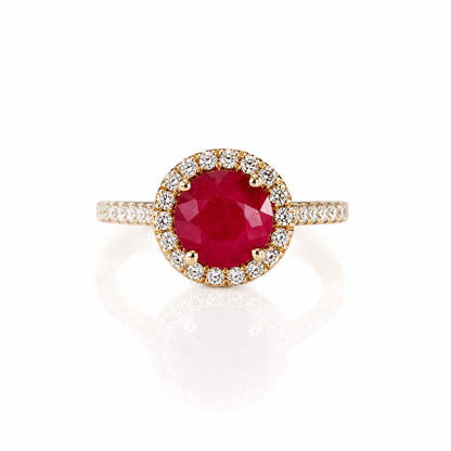 14K Yellow Gold Ruby & Diamond Halo Ring
Gold & Silver Pawn Shop
