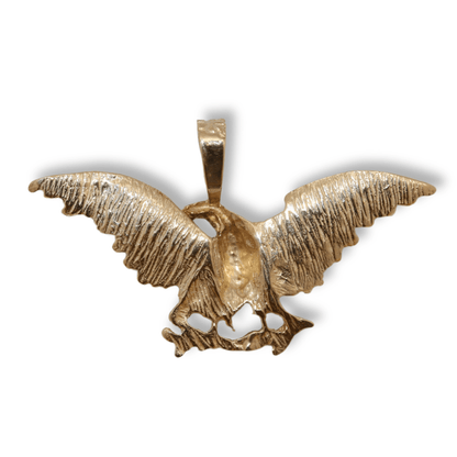 14K Yellow Gold 4.5G Eagle Pendant Rear View