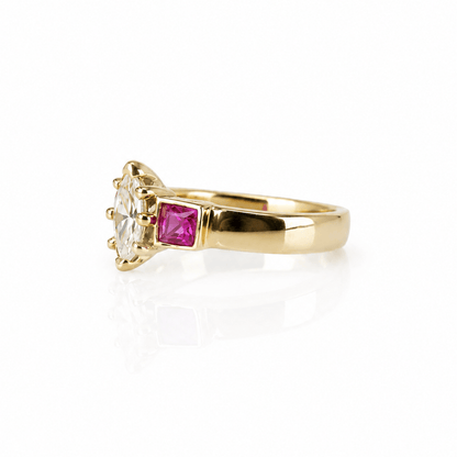 14K Yellow Gold Marquise Diamond & Red Stone Ring
Gold & Silver Pawn Shop