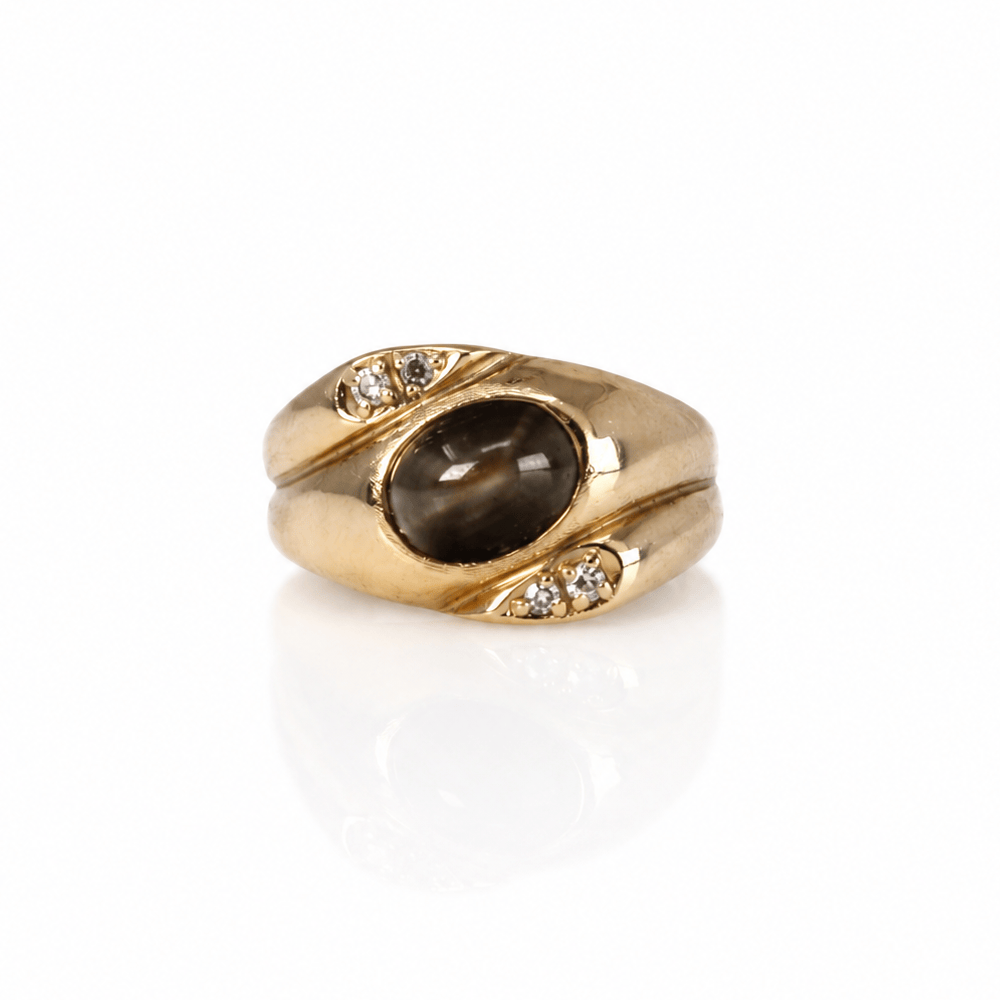 14K Yellow Gold Brown Star Sapphire & Diamond Men's Ring
Gold & Silver Pawn Shop