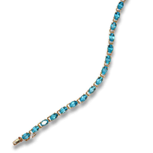 14K Blue Stone Bracelet Thumbnail