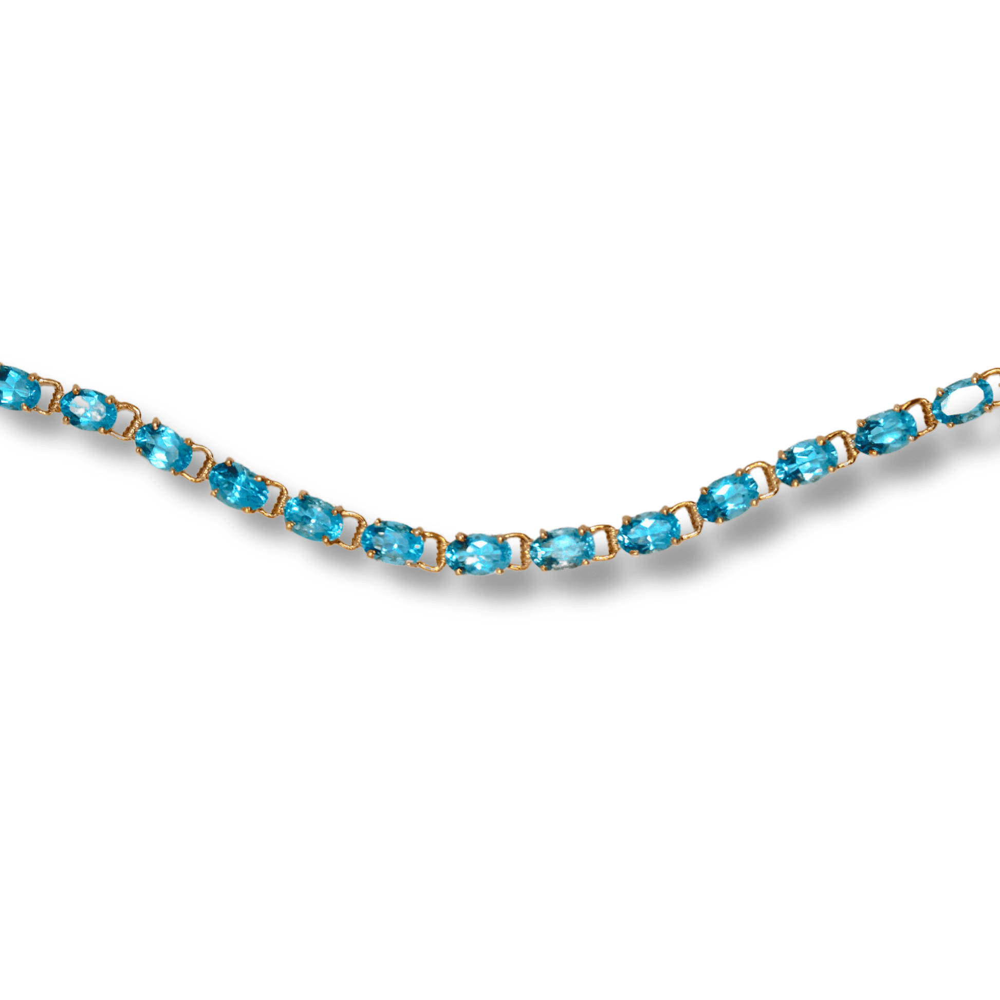 14K Blue Stone Bracelet Display Extra