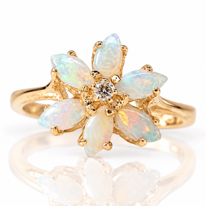 14K Yellow Gold 6-Opal & Diamond Floral Cluster Ring
Gold & Silver Pawn Shop