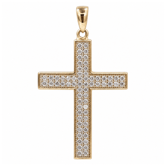 14K Yellow Gold Pavé CZ Cross Pendant – 2.3g
Gold & Silver Pawn Shop