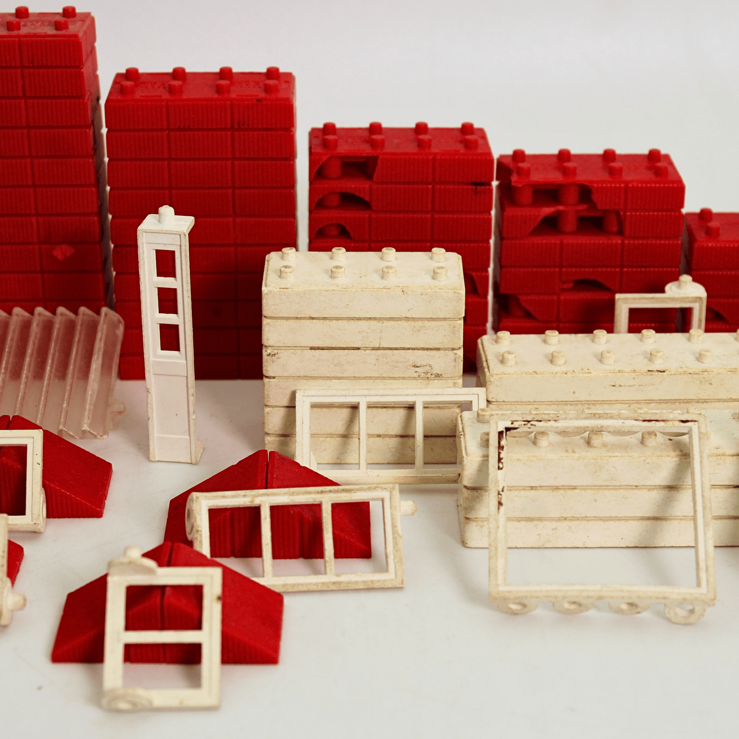 Vintage 1950s Halsam American Plastic Bricks Broken