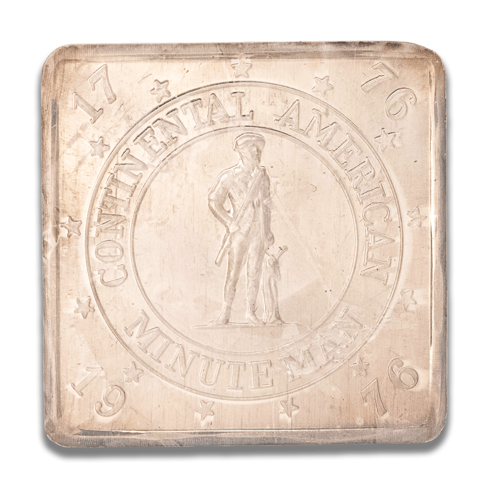 1776–1976 Continental American Minuteman 1/4oz .999 Fine Silver Art Bar
Gold & Silver Pawn Shop