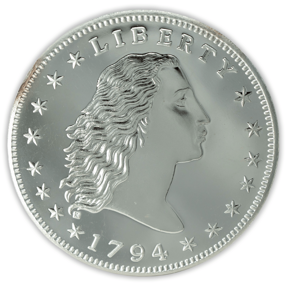 1794 Flowing Hair Commemorative One Troy Pound Silver Gold & Silver Pawn Shop