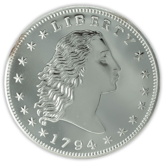 1794 Flowing Hair Commemorative One Troy Pound Silver Gold & Silver Pawn Shop