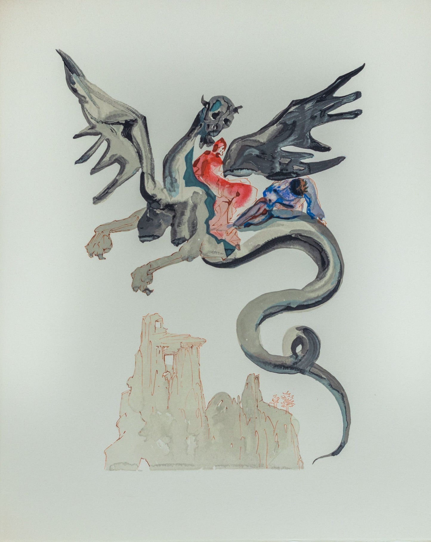 Salvador Dali - On Greyson's Back from the Divine Comedy zoom