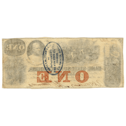 1861 $1 State of South Carolina Bank in Charleston Banknote Gold & Silver Pawn Shop