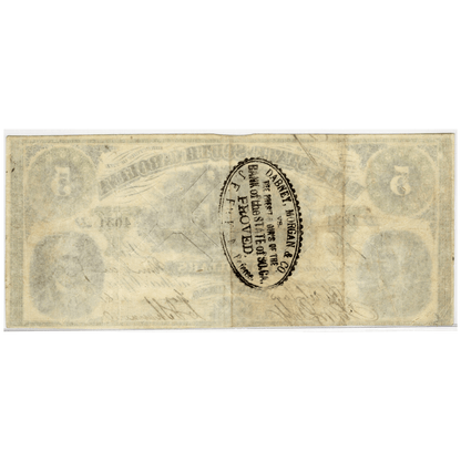 1861 $5 Bank of the State of South Carolina in Charleston Note Gold & Silver Pawn Shop