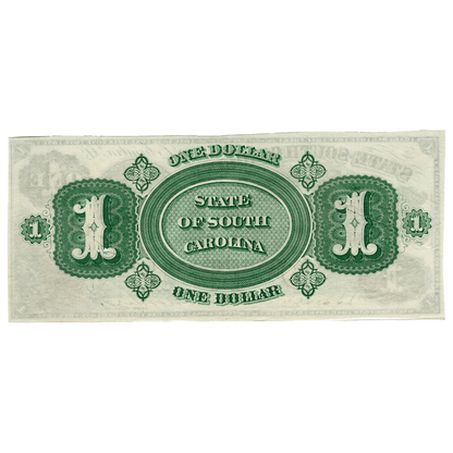 1866 State of South Carolina $1 Obsolete Banknote
Gold & Silver Pawn Shop
