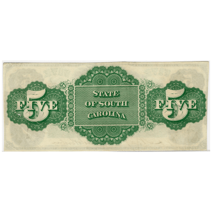 1866 $5 State of South Carolina Bank Note
Gold & Silver Pawn Shop