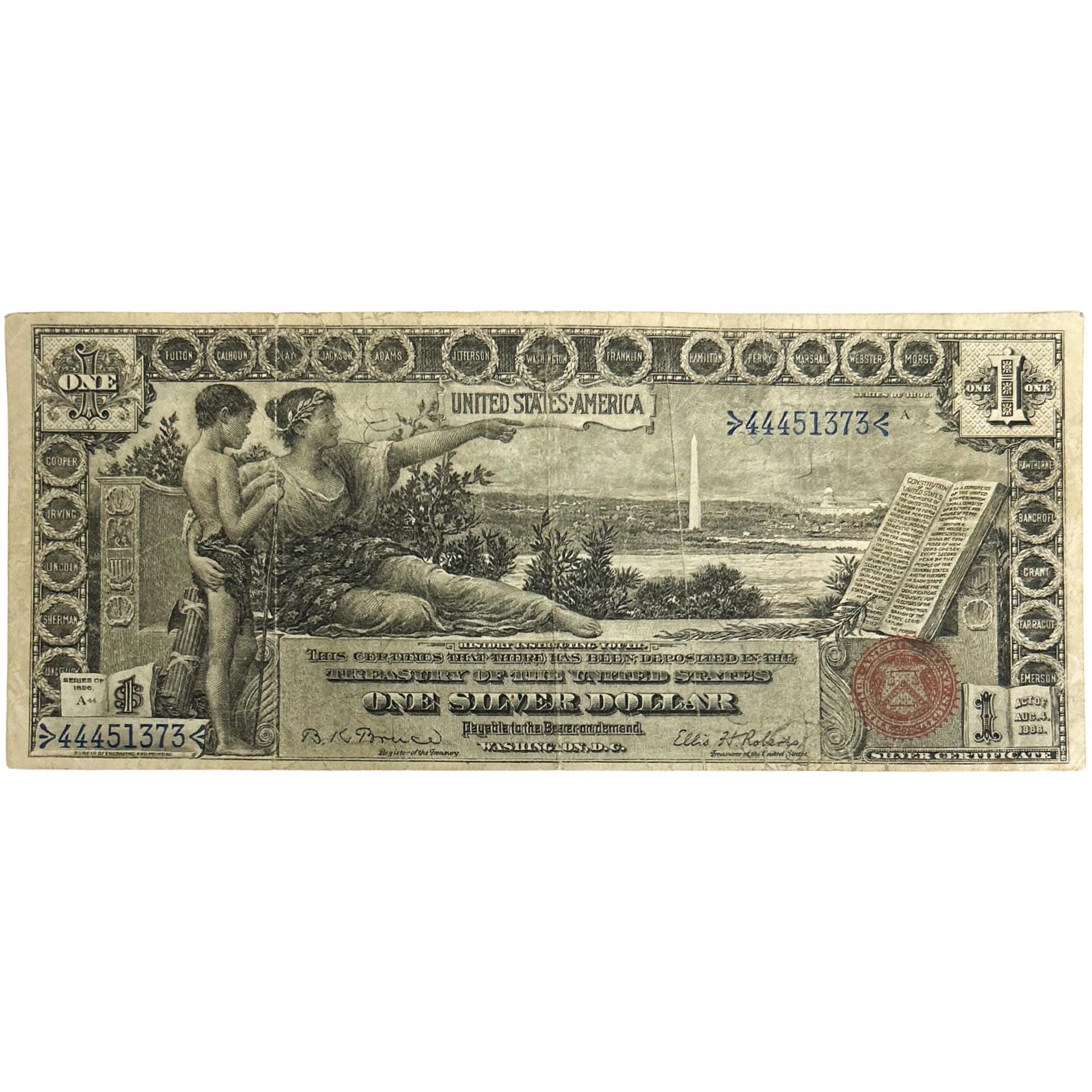 1896 $1 Educational Series Note – Gold & Silver Pawn Shop