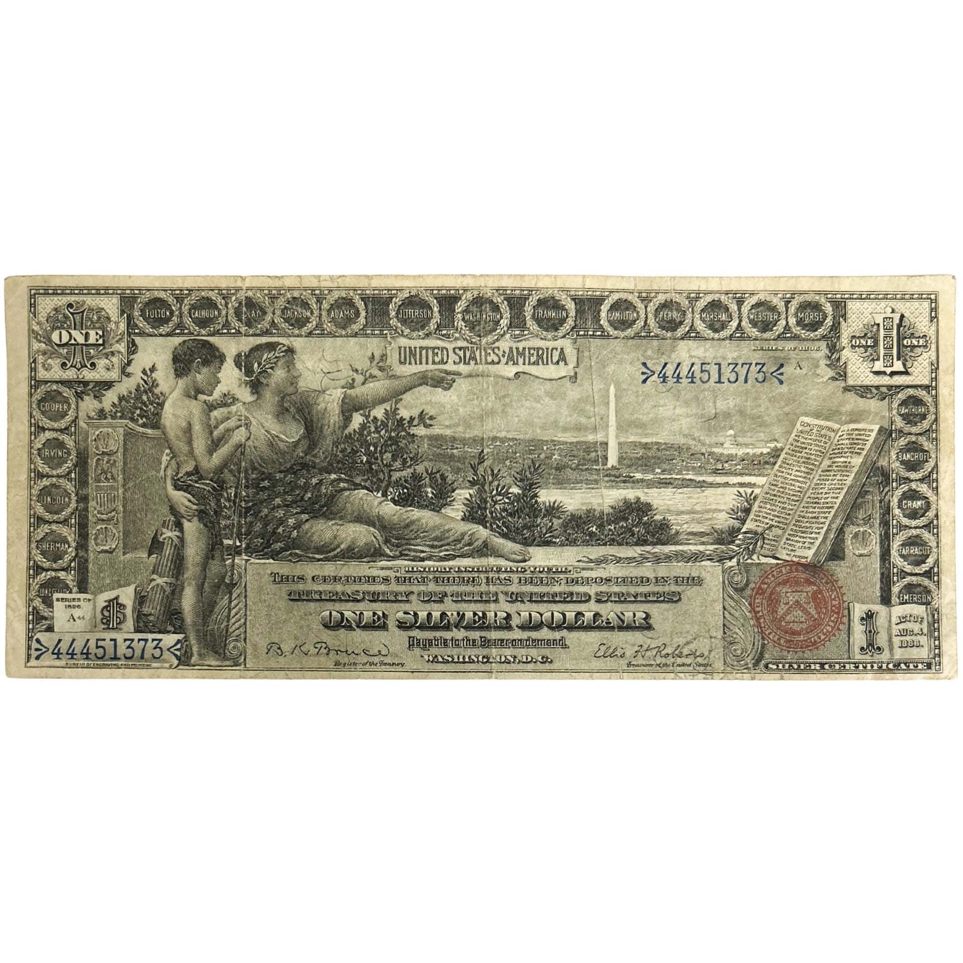 1896 $1 Educational Series Note Front