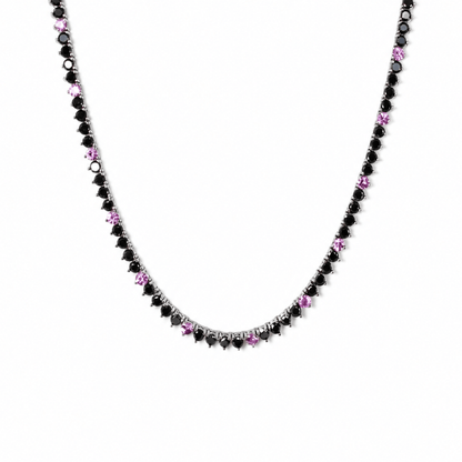 18K White Gold Black Moissanite & Pink Stone Tennis Necklace
Gold & Silver Pawn Shop