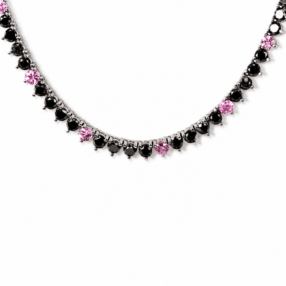 18K White Gold Black Moissanite & Pink Stone Tennis Necklace
Gold & Silver Pawn Shop