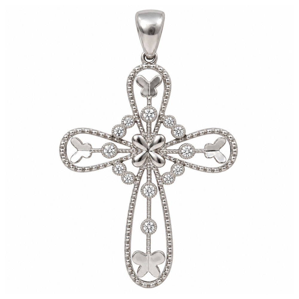 18K White Gold Diamond Butterfly Cross Pendant – 3.7g
Gold & Silver Pawn Shop
