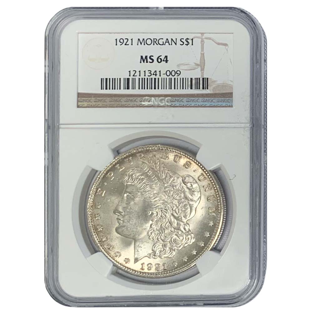 1921 Morgan Silver Dollar MS64 Thumbnail