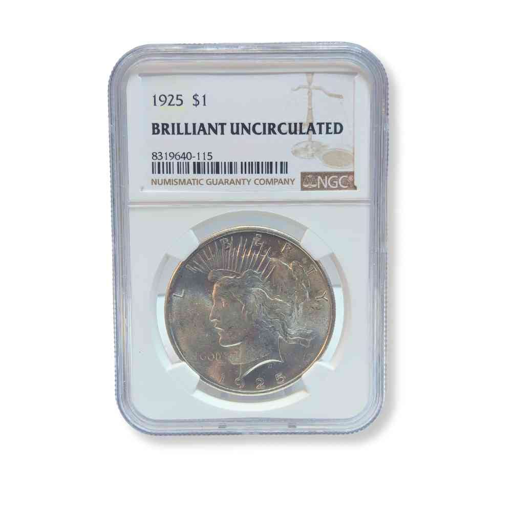 1925 Peace Dollar NGC BU