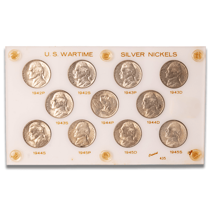 1942–1945 WWII Silver Wartime Jefferson Nickel 11-Coin Set
Gold & Silver Pawn Shop