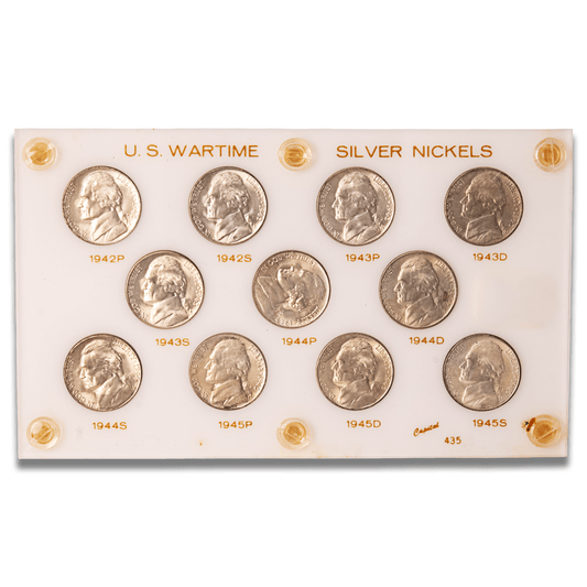 1942–1945 WWII Silver Wartime Jefferson Nickel 11-Coin Set
Gold & Silver Pawn Shop