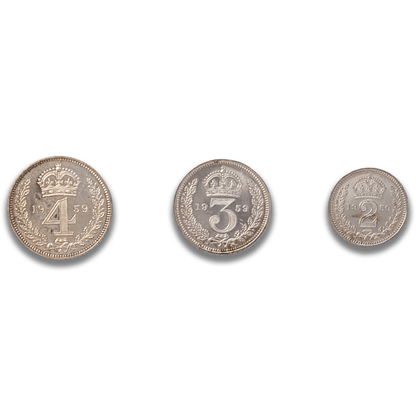 1959 Great Britain Queen Elizabeth II Royal Maundy 4-Coin Sterling Silver Set
Gold & Silver Pawn Shop