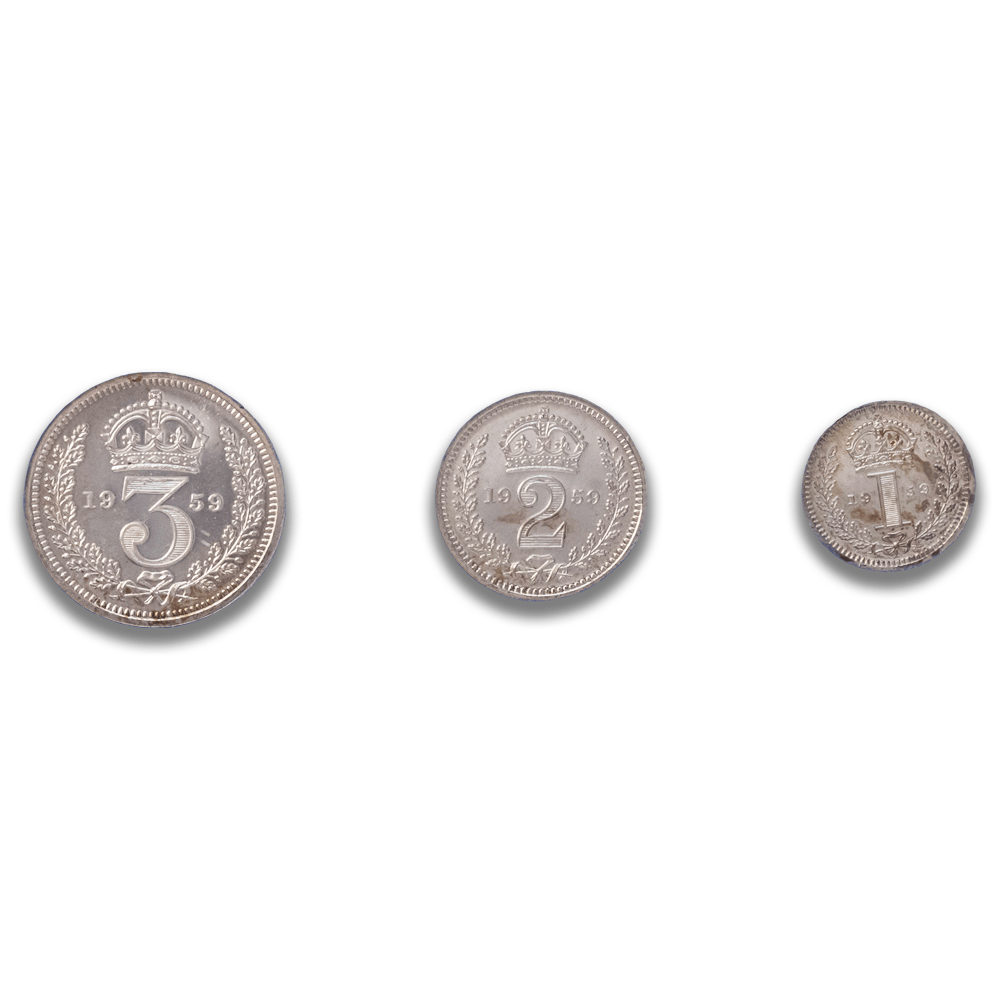1959 Great Britain Queen Elizabeth II Royal Maundy 4-Coin Sterling Silver Set
Gold & Silver Pawn Shop