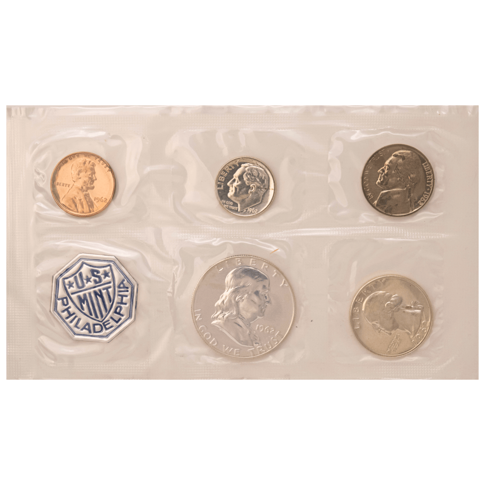 1955–1964 U.S. Mint Proof 5-Coin Sets Gold & Silver Pawn Shop 1962 w/ Emvelope